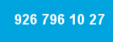926 796 10 27 926 796 10 27